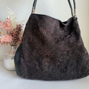 COACH OCELOT PHOEBE SHOULDER BAG BLACK